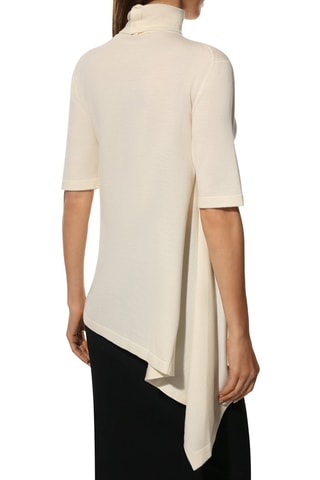 Sweat en laine vierge et lin - Jaune clair