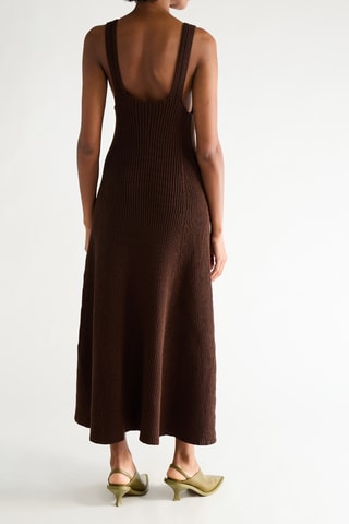 Robe midi - Marron