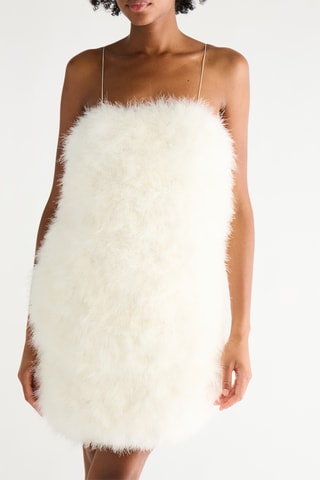 Robe patineuse bi-matière - Blanc