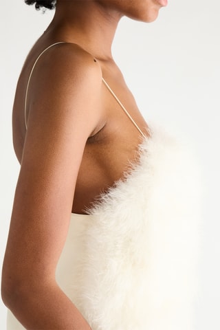 Robe patineuse bi-matière - Blanc