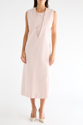 Robe droite en soie - Rose