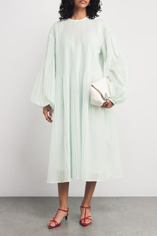 Robe plissée - Vert d’eau