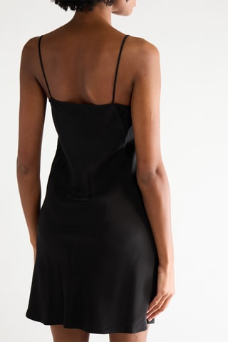 Robe droite en soie - Noir