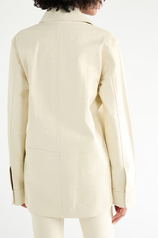 Surchemise en cuir de mouton - Beige clair