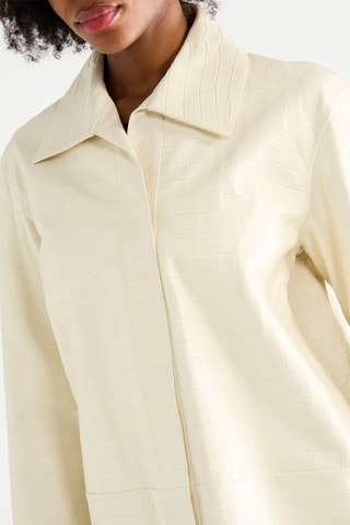 Surchemise en cuir de mouton - Beige clair