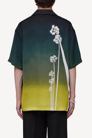 Chemise dip and dye - Vert foncé et jaune
