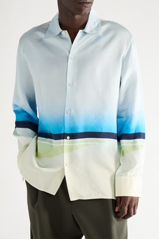 Chemise dip and dye - Bleu clair