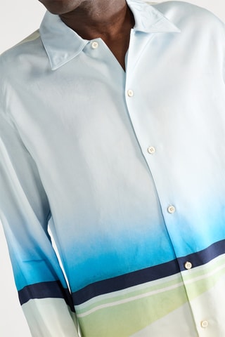 Chemise dip and dye - Bleu clair