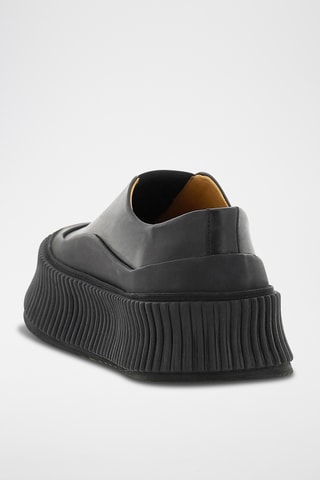 Slip-on plateforme en cuir de veau - Noir