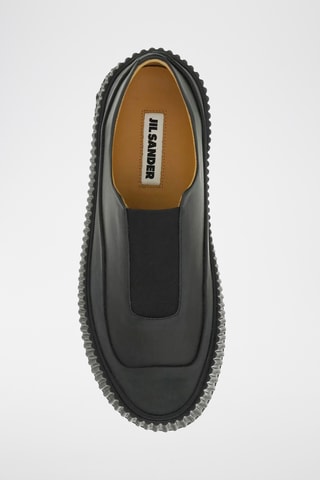 Slip-on plateforme en cuir de veau - Noir