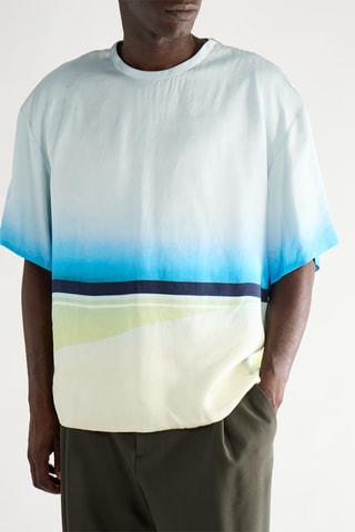 T-shirt dip and dye - Bleu clair