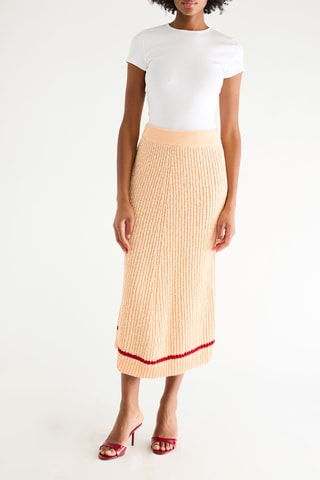 Jupe midi - Beige