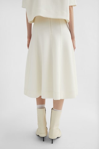 Jupe patineuse taille haute - Blanc