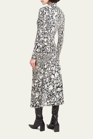 Jupe midi en lin - Bleu marine
