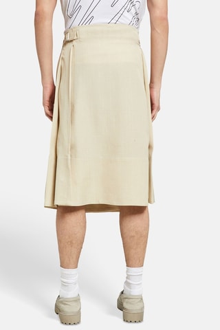 Jupe portefeuille en soie - Beige