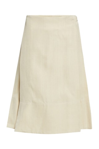 Jupe portefeuille en soie - Beige