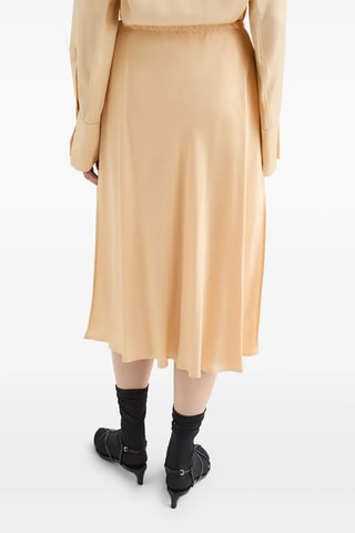 Jupe trapèze en laine - Beige