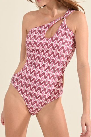 Maillot 1 pièce asymétrique - Blanc - Molly Bracken