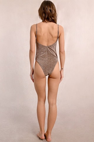Maillot 1 pièce - Mauve chiné