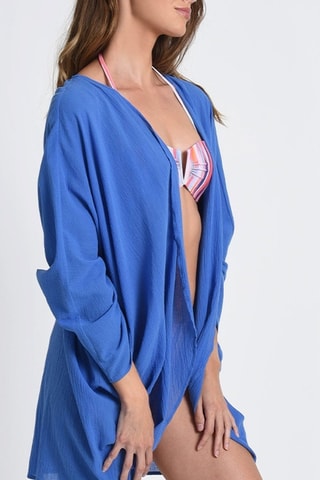 Kimono de plage - Bleu cobalt