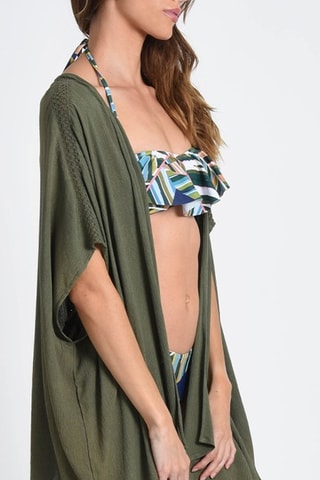 Kimono de plage - Kaki