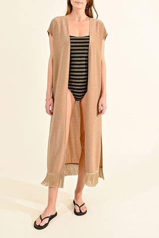 Gilet long de plage - Beige