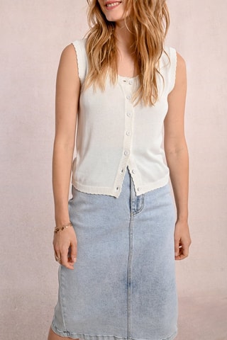 Gilet sans manches - Ecru - Molly Bracken