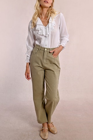 Pantalon taille haute - Kaki - Molly Bracken