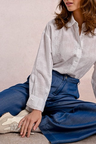 Pantalon taille haute - Bleu foncé