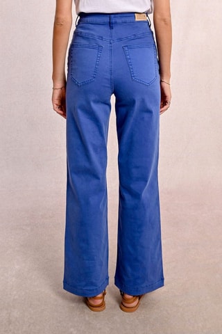 Pantalon droit taille haute - Bleu cobalt