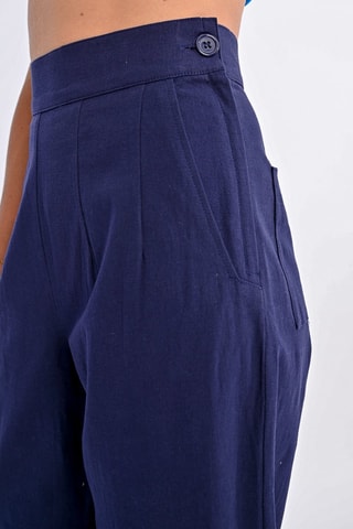 Pantalon taille haute - Bleu marine - Molly Bracken