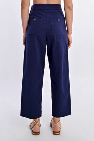 Pantalon taille haute - Bleu marine - Molly Bracken