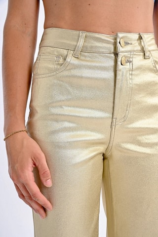 Pantalon taille haute - Doré - Molly Bracken
