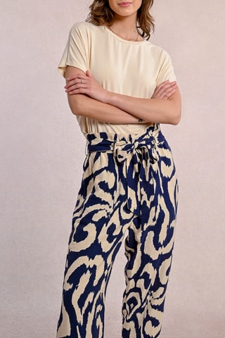 Pantalon taille haute - Bleu marine - Molly Bracken