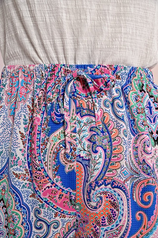 Pantalon taille haute - Blanc et rose - Molly Bracken