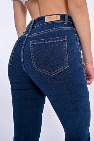Jean taille haute - Bleu foncé - Molly Bracken