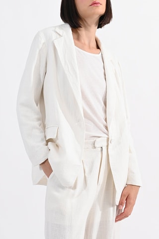 Veste en lin - Blanc- Lili Sidonio