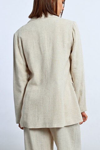 Veste en lin - Beige chiné - Molly Bracken