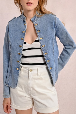 Veste en jean - Bleu cobalt - Molly Bracken