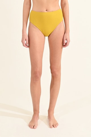 Bas de maillot taille haute - Jaune