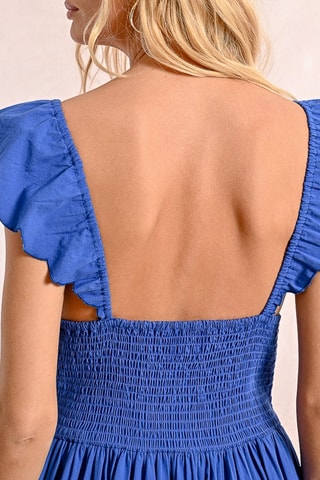 Robe longue - Bleu cobalt