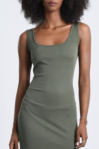 Robe fourreau - Kaki