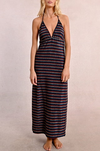 Vestido de praia - Preto e prateado