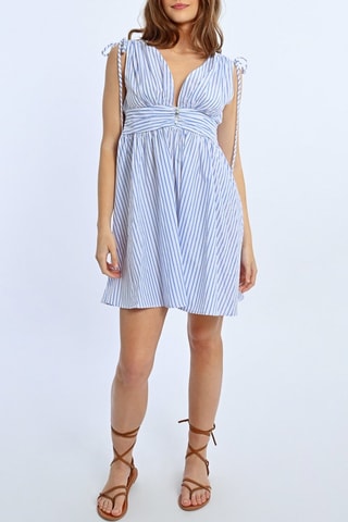 Robe patineuse - Bleu clair et blanc