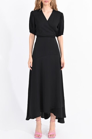 Robe portefeuille - Noir- Lili Sidonio