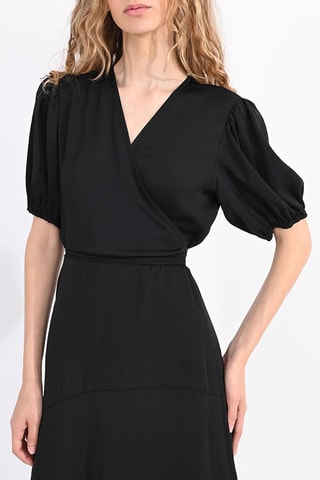 Robe portefeuille - Noir- Lili Sidonio