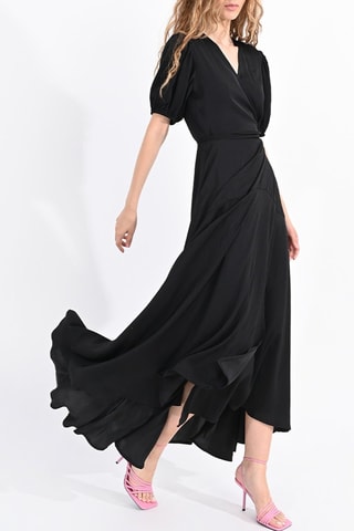 Robe portefeuille - Noir- Lili Sidonio