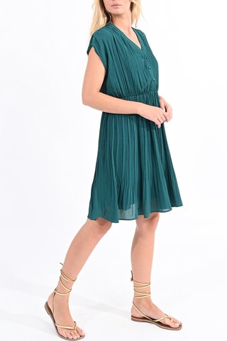 Robe plissée - Vert canard - Molly Bracken