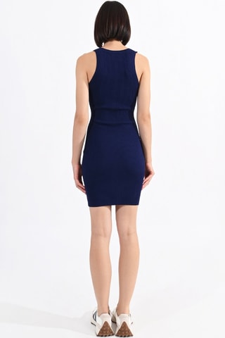 Robe fourreau - Bleu marine- Lili Sidonio