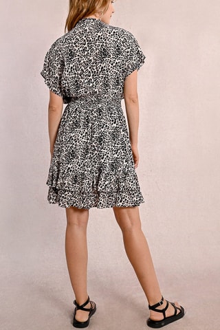 Robe volantée - Beige et noir - Molly Bracken
